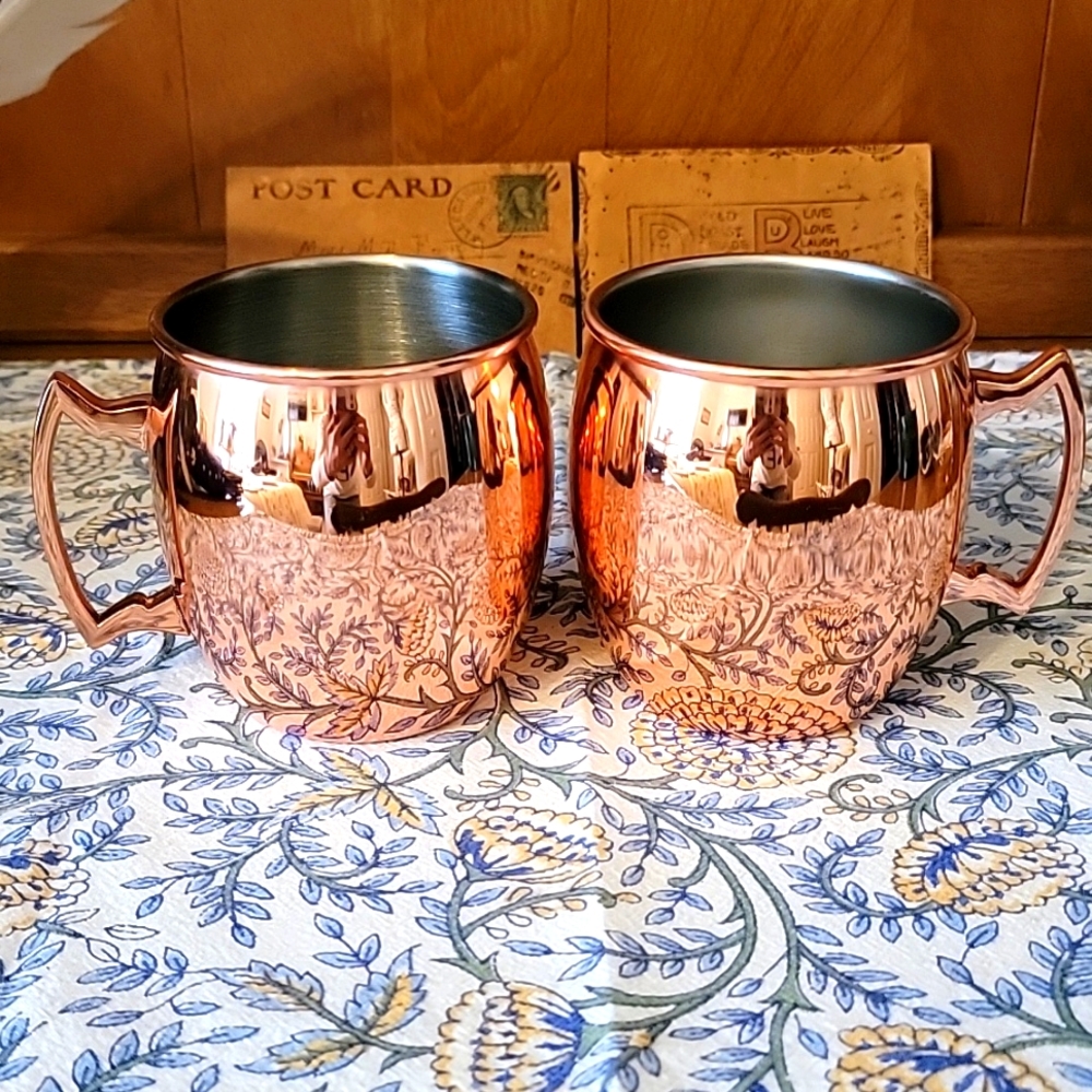 Set of copper mules